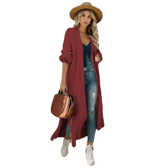 Damen Strickjacke mit offenem Design und lässiger Passform EB