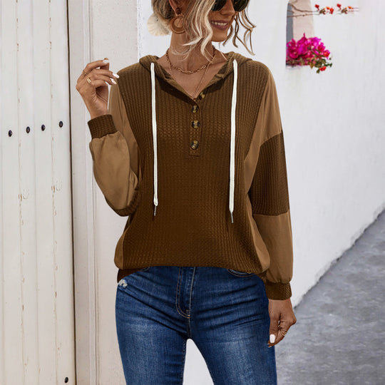 Damen Kapuzensweater mit strukturiertem Design und sportivem Schnitt EB