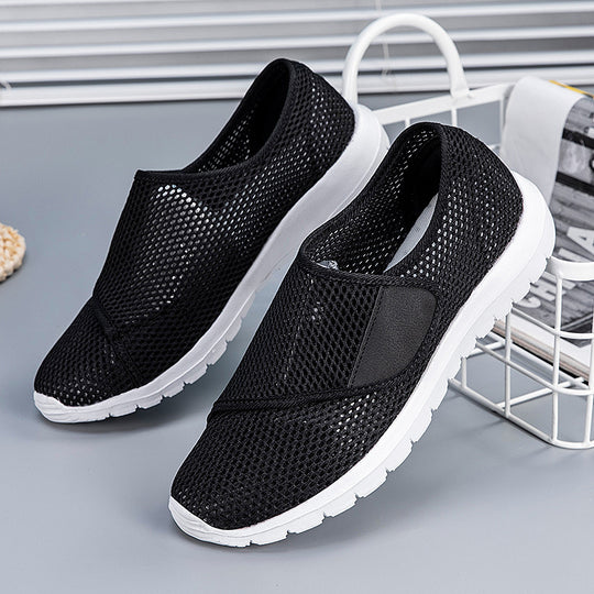 Damen Atmungsaktive Slip-On Sneakers mit flexiblem Netzdesign EB