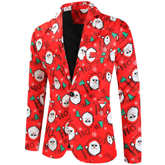 Damen Weihnachtsanzug im festlichen Design mit Sakko, Hose und Weste EB