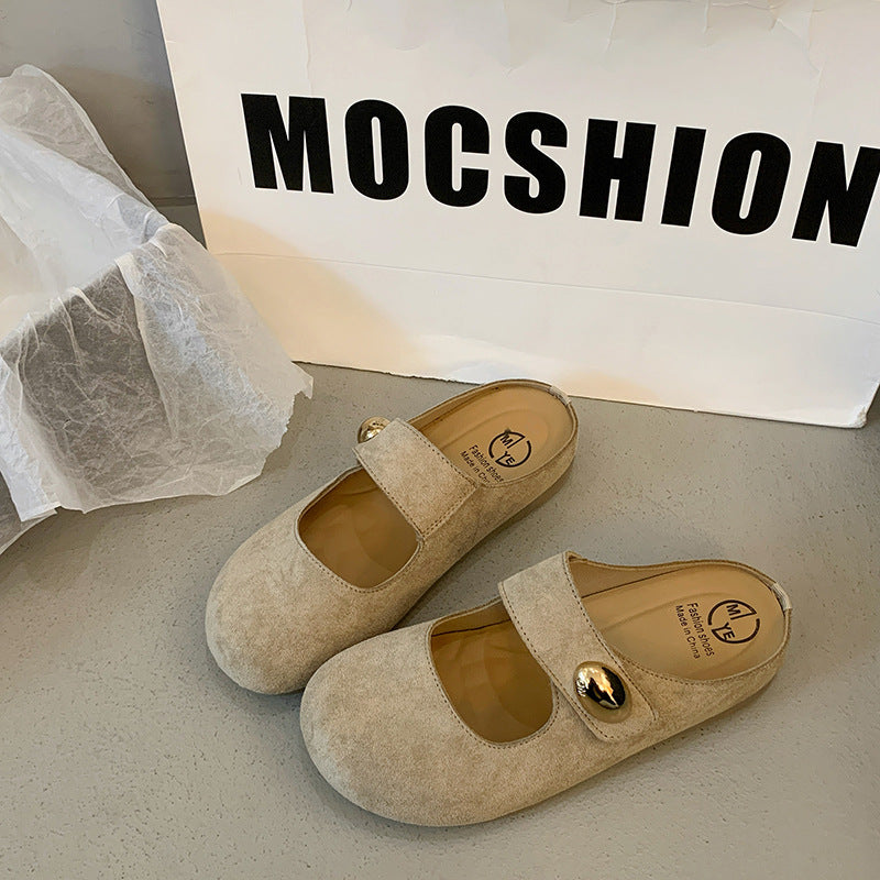 Damen Bequeme Clogs mit elegantem Riemen und modischer Verzierung EB