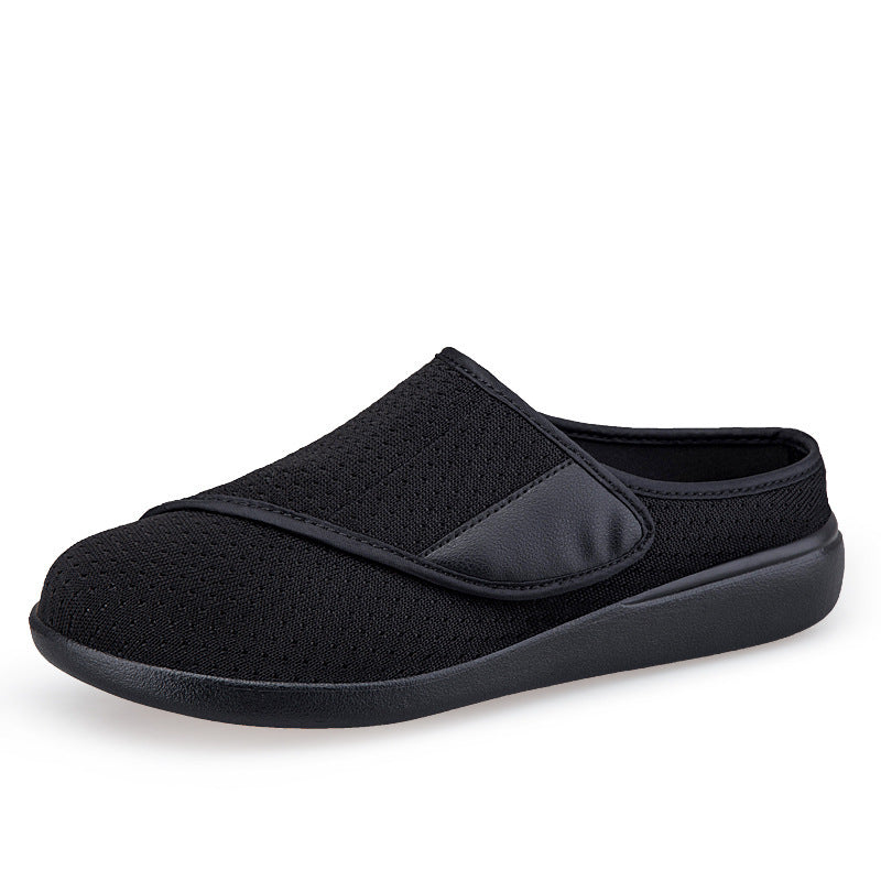 Herren nan orthopädischer Pantoffel mit verstellbarem Klettverschluss, atmungsaktivem Mesh und stoßdämpfender Schaumstoffsohle EB