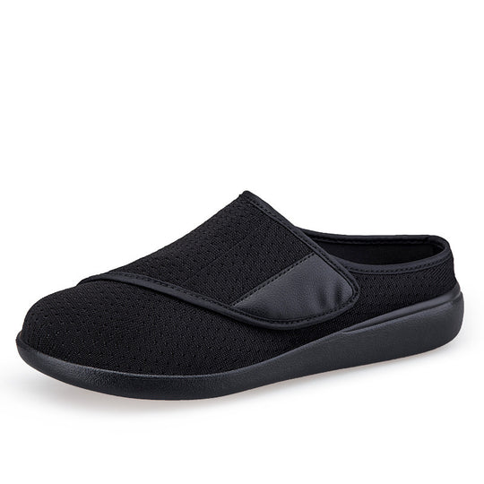 Herren nan orthopädischer Pantoffel mit verstellbarem Klettverschluss, atmungsaktivem Mesh und stoßdämpfender Schaumstoffsohle EB