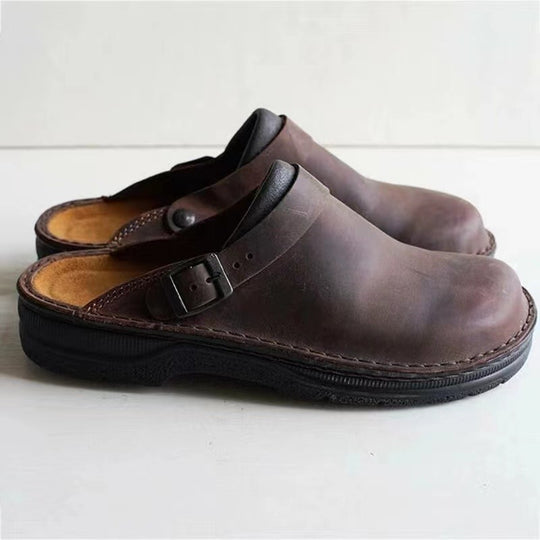 Damen Bequeme Clogs mit verstellbarem Riemen und ergonomischer Sohle EB
