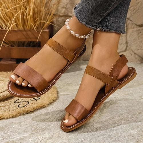 Damen Sandalen mit elegantem Riemen-Design und verstellbarem Knöchelverschluss EB