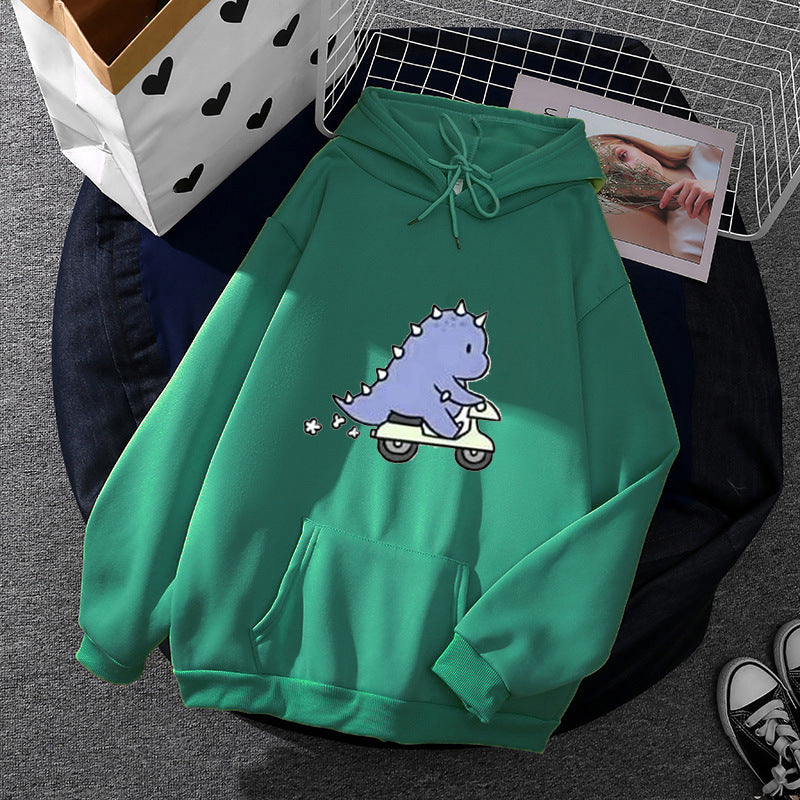 Damen nan Kapuzenpullover im Relaxed-Fit mit botanischer Frucht-Illustration und Kängurutasche EB