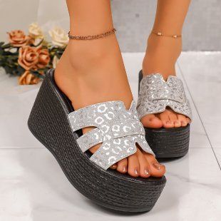 Damen Glamouröse Wedge-Sandaletten EB
