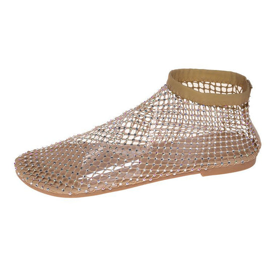 Damen Mesh-Sneaker mit glitzernden Perlenakzenten und flexibler Sohle EB