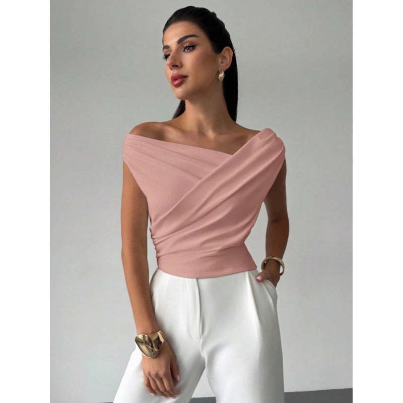 Damen Wickeloberteil mit weichem Stoff und elegantem Design EB