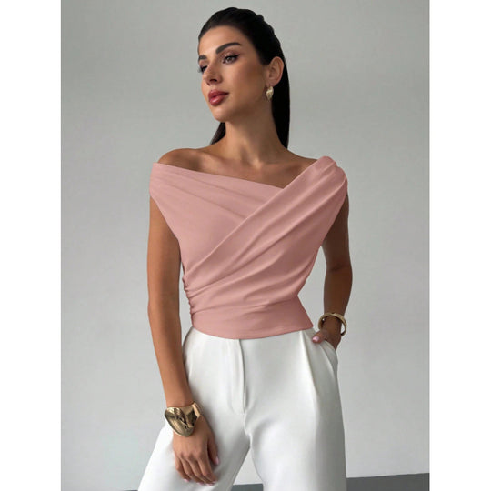 Damen Wickeloberteil mit weichem Stoff und elegantem Design EB