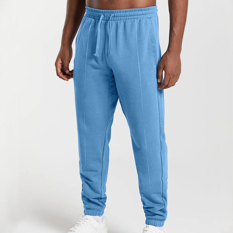 Herren sportliche Jogginghose mit elastischem Bund und seitlichen Taschen EB
