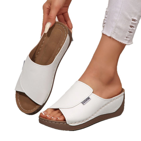 Damen Bequeme Keil-Pantoletten EB