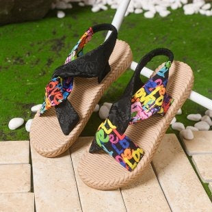 Damen modische Zehentrenner Sandalen EB