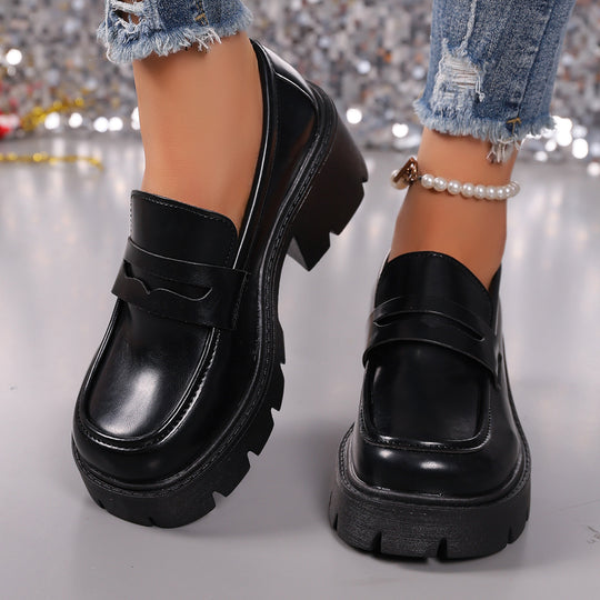 Damen Modische Loafers mit markanter Profilsohle und schickem Design EB