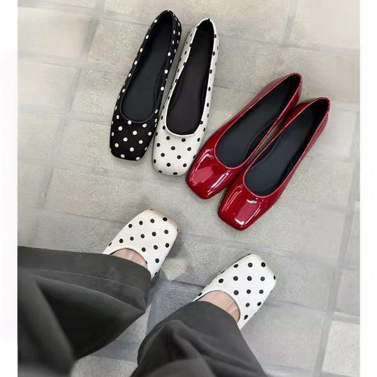 Damen Ballerinas mit klassischem Punkte-Design EB