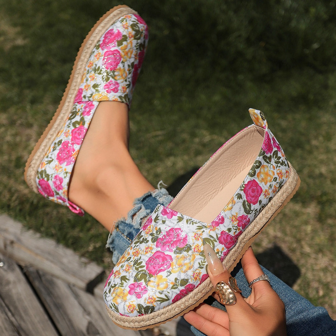 Damen Espadrilles mit floralem Design EB