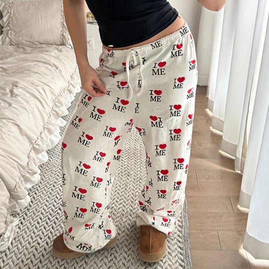 Damen Bequeme Lounge-Hosen mit einzigartigem Motiv EB