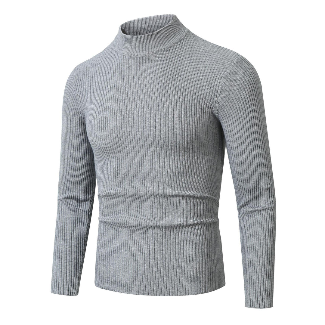 Herren Rollkragenpullover mit geripptem Design EB