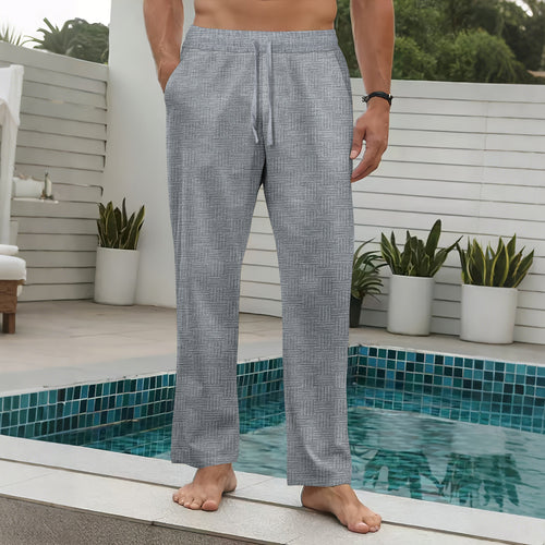 Herren lässige Jogginghose mit elastischem Bund und strukturiertem Design EB