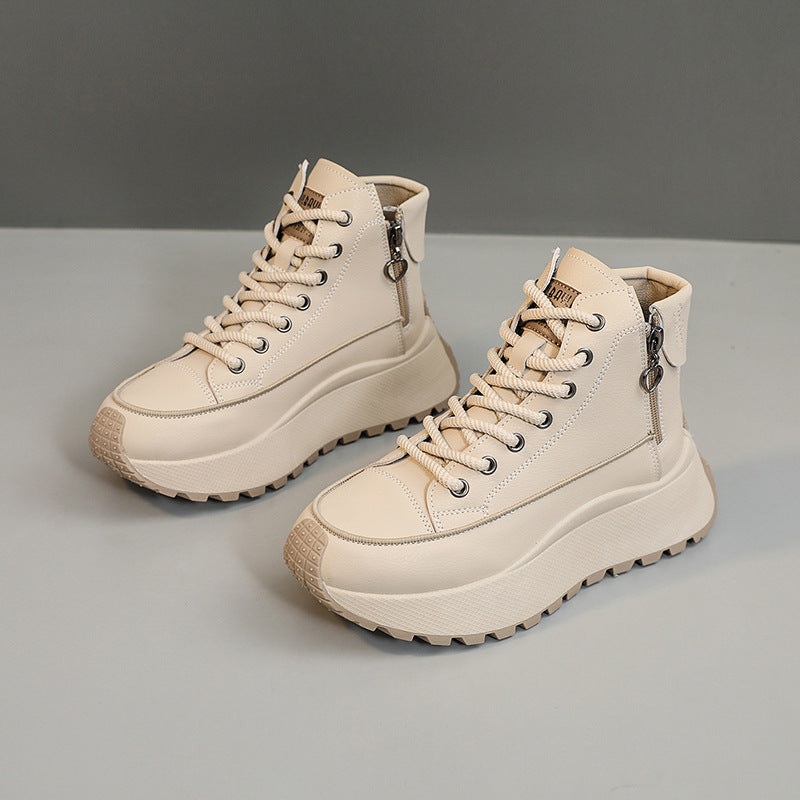 Damen High-Top Sneakers mit elegantem Reißverschluss und dämpfender Laufsohle EB