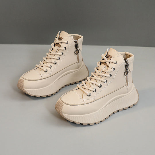 Damen High-Top Sneakers mit elegantem Reißverschluss und dämpfender Laufsohle EB