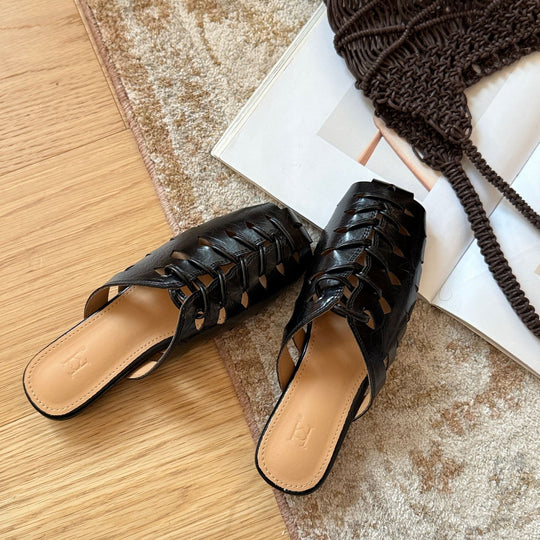 Damen Bequeme und stilvolle Sommerschuhe mit offenen Zehen EB