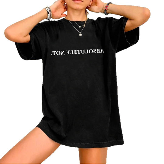 Damen Oversized T-Shirt mit kreativem Statementdruck EB