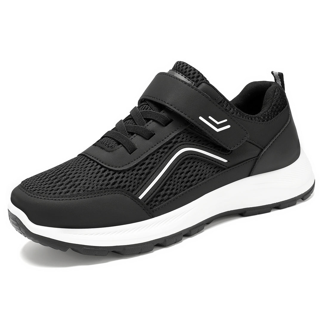 Damen Sportliche Sneaker mit elastischem Klettverschluss und atmungsaktivem Mesh-Obermaterial EB