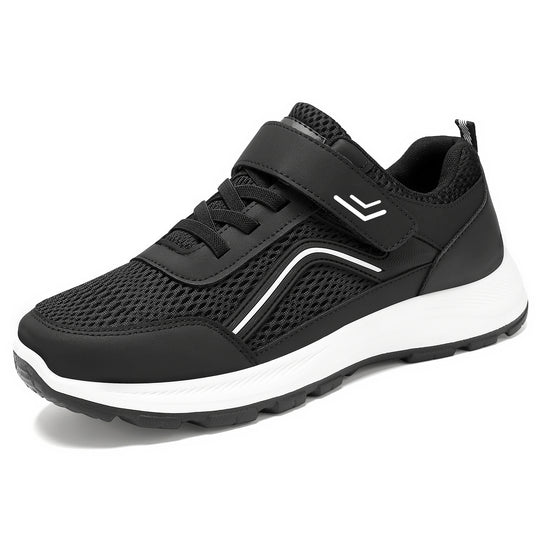 Damen Sportliche Sneaker mit elastischem Klettverschluss und atmungsaktivem Mesh-Obermaterial EB