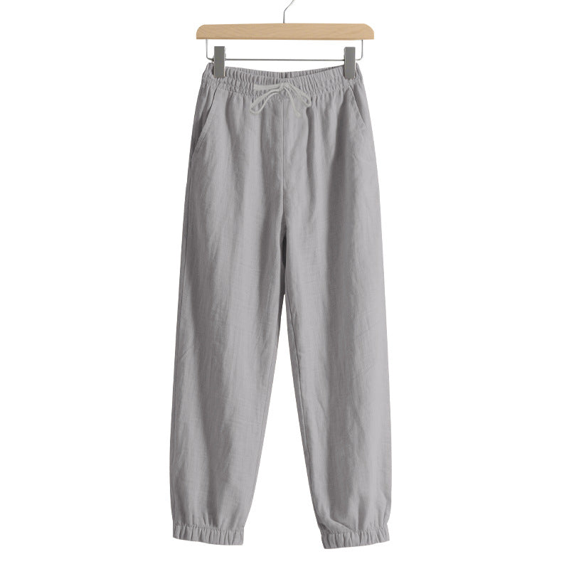 Damen lockere Freizeit-Hose mit elastischem Bund und verstellbarem Kordelzug EB