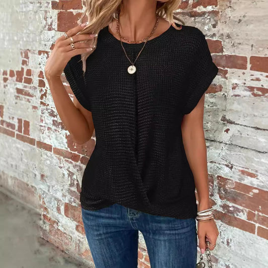 Damen U-Boat Schnitt T-Shirt mit lässigem Look EB