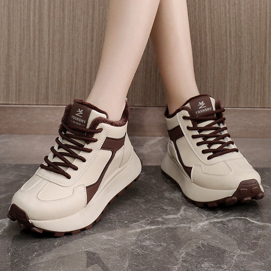 Damen High-Top Sneakers mit kuscheligem Innenfutter und robustem Profil EB