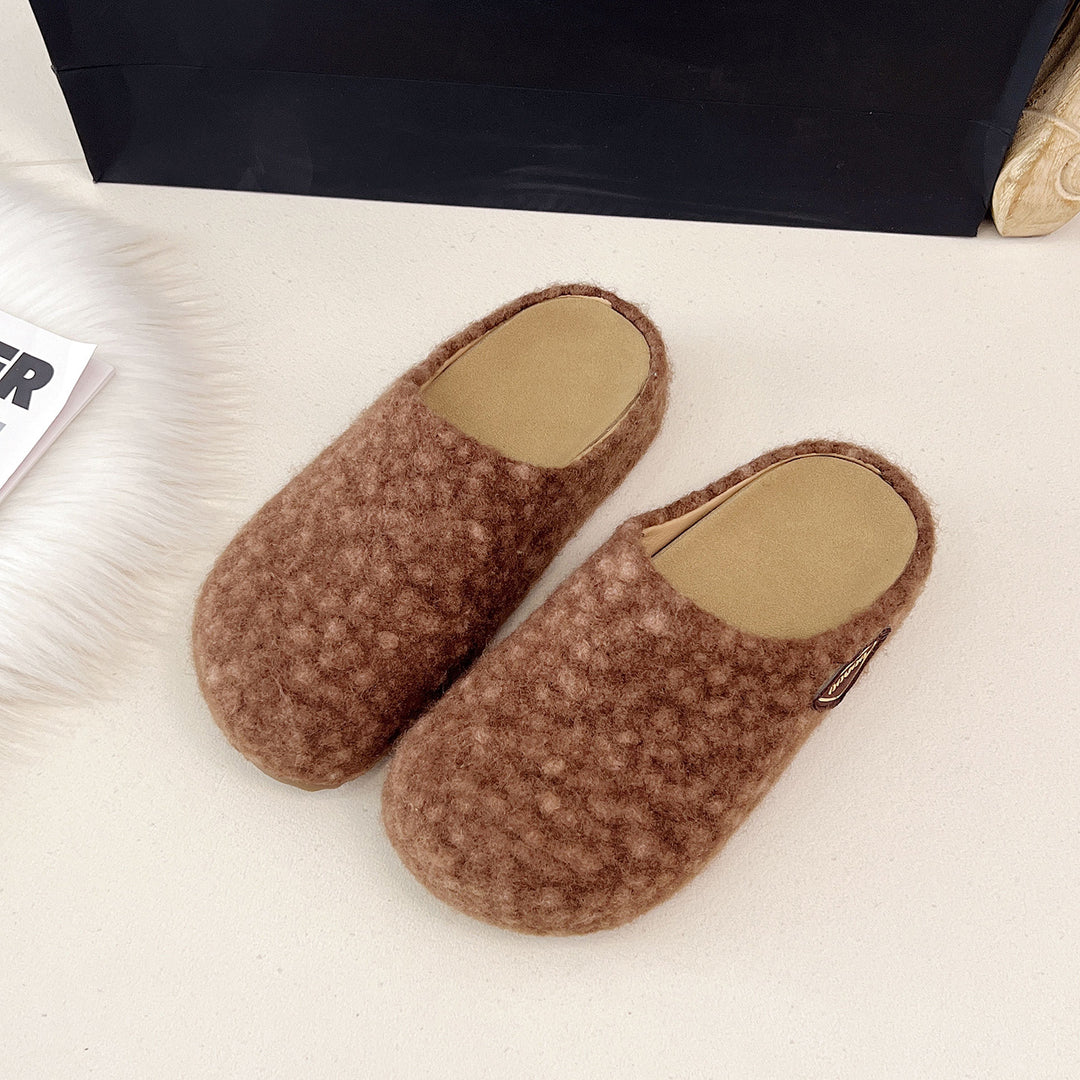 Damen Flauschige Filzclogs EB