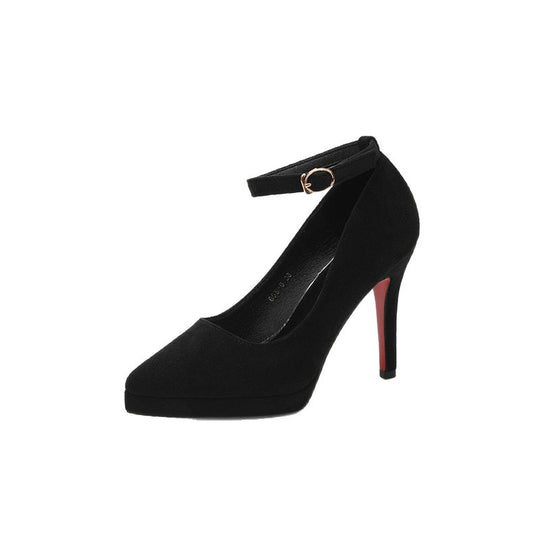 Damen elegante Absatzschuhe mit zartem Knöchelriemen EB
