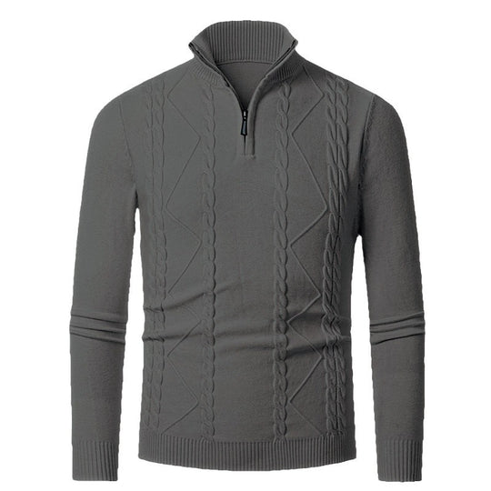 Herren Strickpullover mit modischem Reißverschluss EB