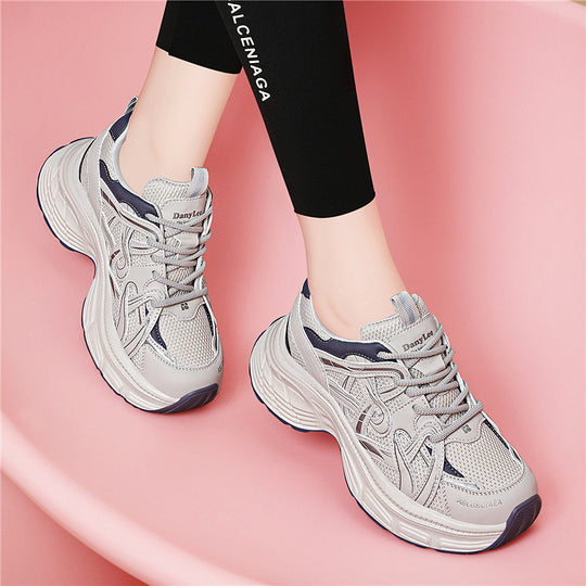 Damen Sportliche Fitness-Sneaker mit dämpfender Sohle und atmungsaktivem Obermaterial EB