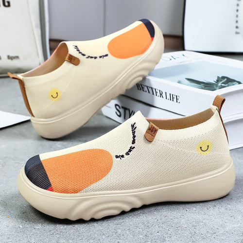 Damen Slip-On Sneakers mit kreativem Design und atmungsaktivem Obermaterial EB