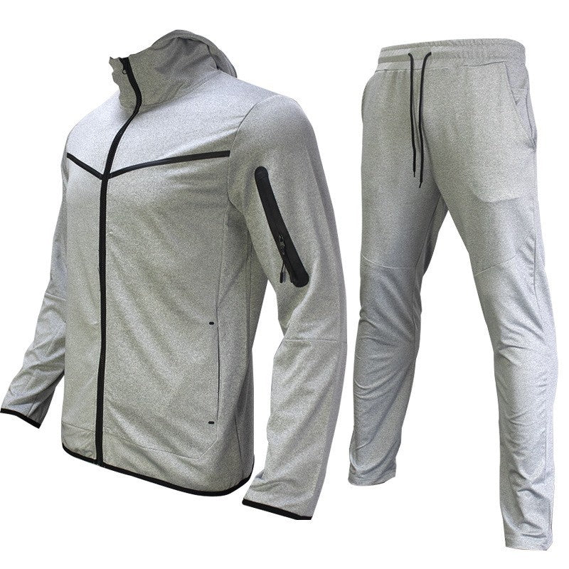Herren sportliches Hoodie-Set mit atmungsaktiven Eigenschaften und modernen Kontrastdetails EB