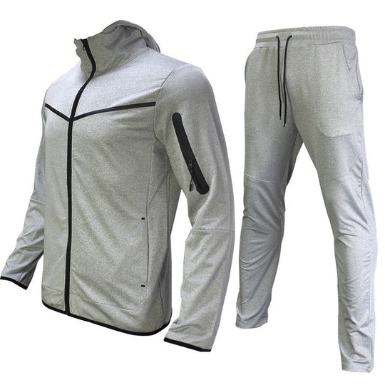 Herren sportliches Hoodie-Set mit atmungsaktiven Eigenschaften und modernen Kontrastdetails EB