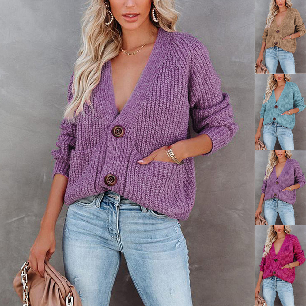 Damen Strickjacke im lässigen Schnitt mit praktischen Taschen EB