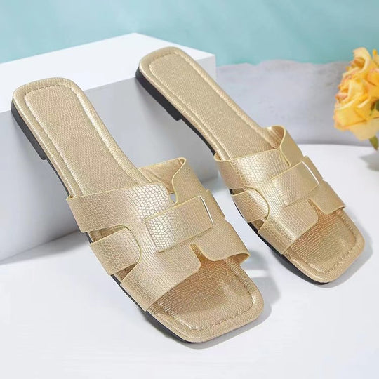 Damen Komfortable Slidesandalen mit modischem Riemen-Design EB