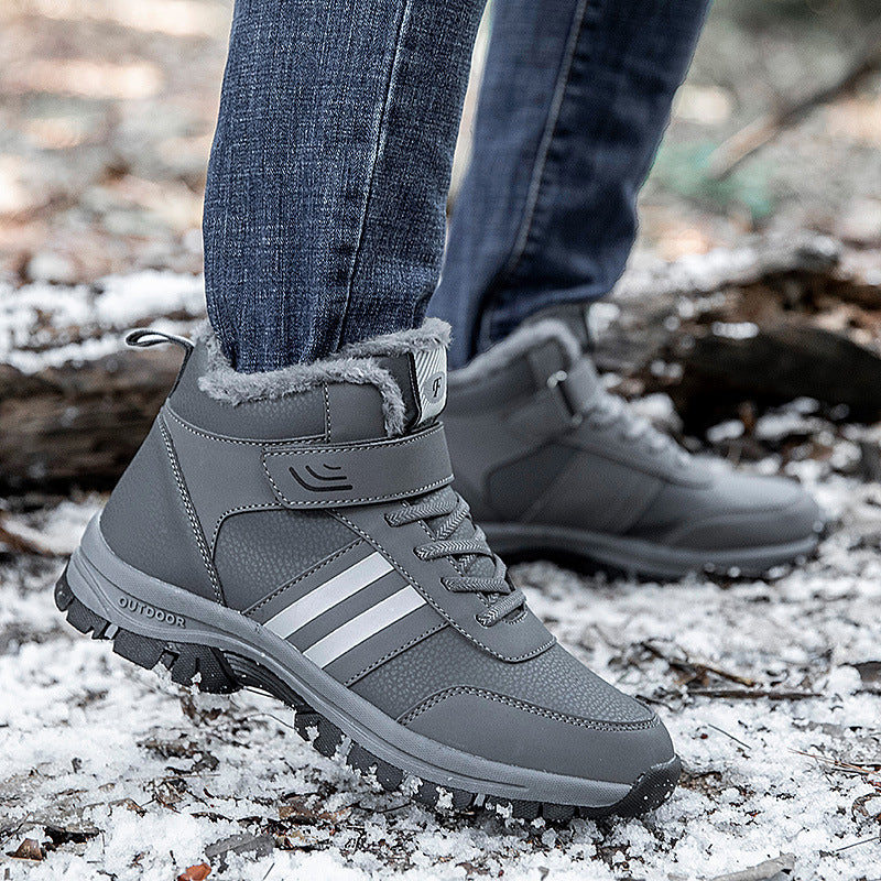 Herren Warmfutter Stiefel mit rutschfester Sohle EB
