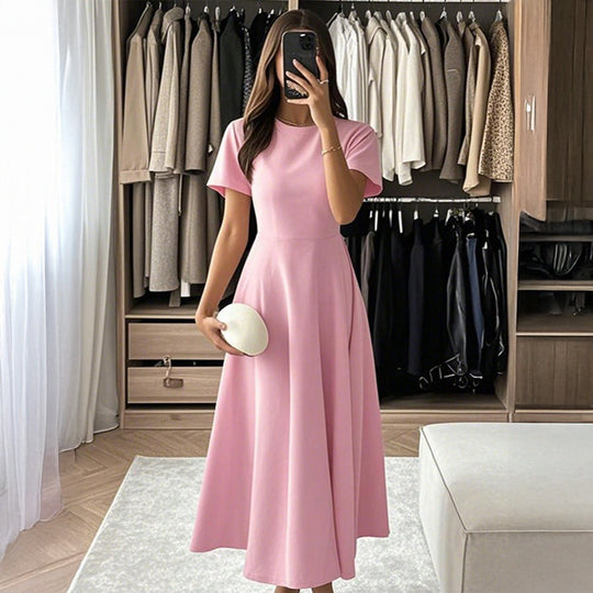 Damen Midikleid mit elegantem Schnitt und weiten Ärmeln EB