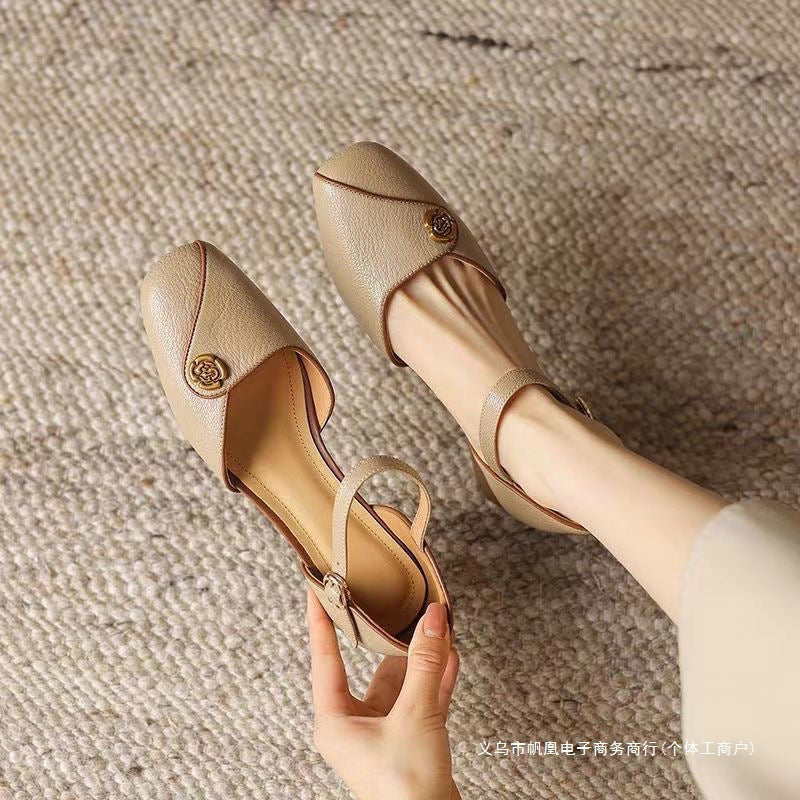 Damen Elegante Sling-Pumps mit komfortablem Fußbett und Schmuckdetail EB