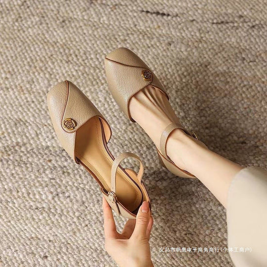 Damen Elegante Sling-Pumps mit komfortablem Fußbett und Schmuckdetail EB