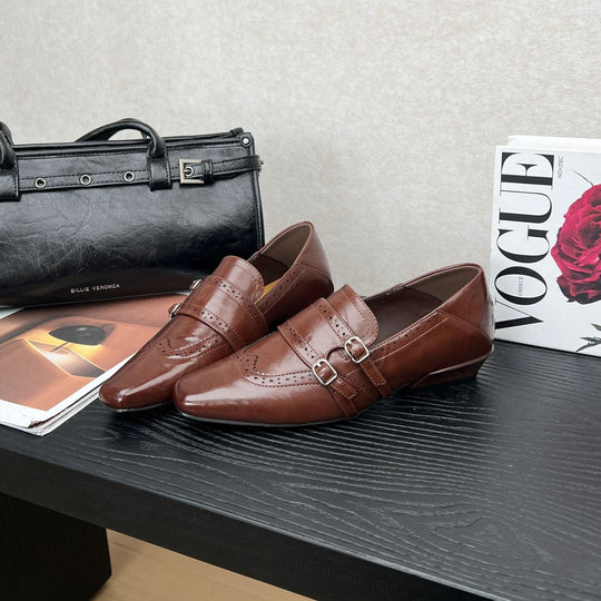 Damen elegante Slipper mit modischen Schnallen EB