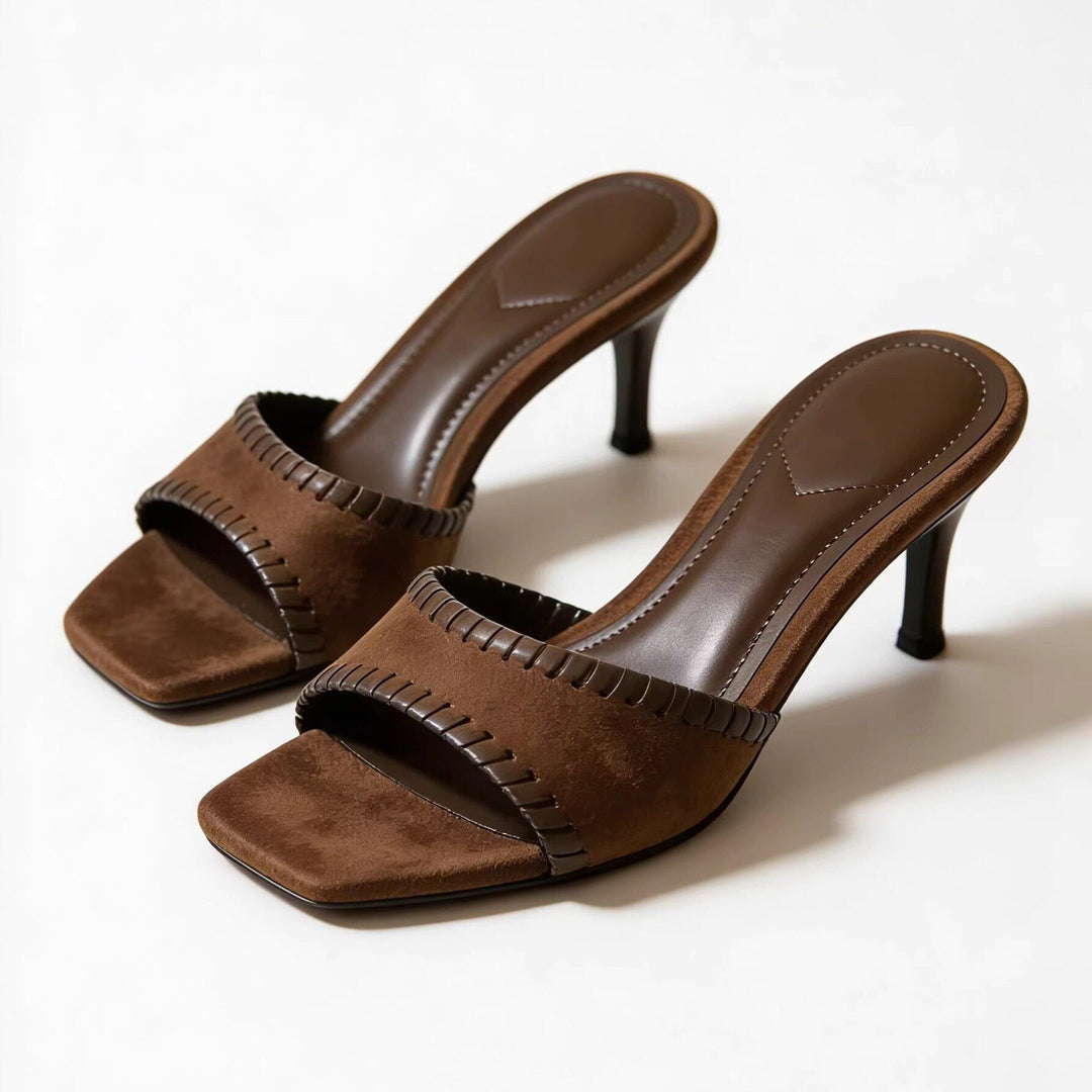 Damen Elegante Sling-Pumps mit filigranem Riemendesign und komfortablem Blockabsatz EB