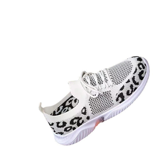 Damen Atmungsaktive Sneakers im modernen Leopardenmuster EB