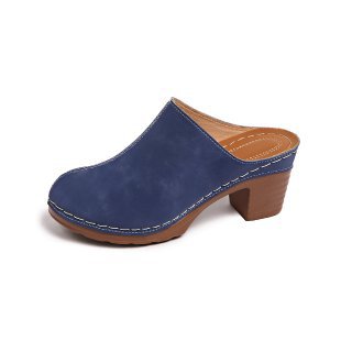 Damen Komfortable Clogs mit blockförmigem Absatz EB