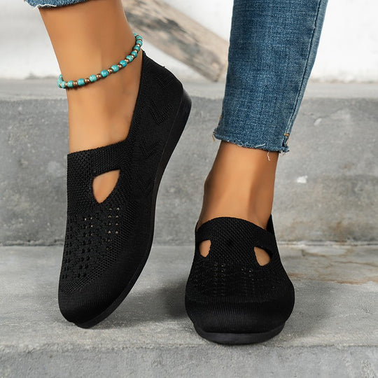 Damen atmungsaktive Filzschuhe mit offenem Design EB